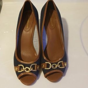 Tommy Hilfiger wedge peep toes
